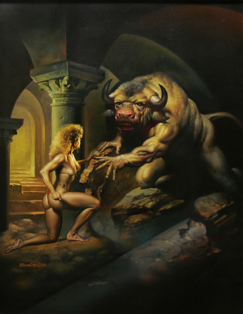 Boris Vallejo Original Art Minotaur Painting Click to enlarge