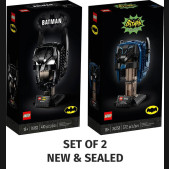 LEGO DC COMICS 76182 BATMAN COWL & 76238 CLASSIC TV SERIES BATMAN COWL SET