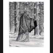 Larry Elmore Original Art - Old Witch Pencil Drawing