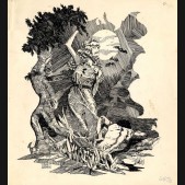 JEFF JONES ORIGINAL COMIC BOOK ART - VAMPIRE WOMAN AND MAN (1965)