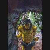John Totleben Original Art - Tarzan vs. the Moon Men #17 Cover