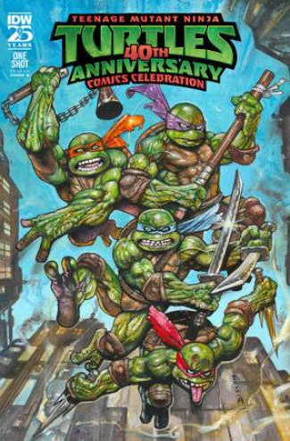 TEENAGE MUTANT NINJA TURTLES  40TH ANNIVERSARY CELEBRATION #1 BISLEY COVER