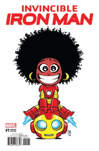 INVINCIBLE IRON MAN VOLUME 3 #1 SKOTTIE YOUNG BABY VARIANT COVER