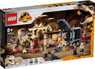 LEGO JURASSIC WORLD 76948 T. REX AND ATROCIRAPTOR DINOSAUR BREAKOUT