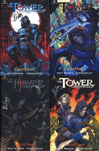 TOWER CHRONICLES VOLUMES 1-4 SIGNED BY ARTIST SIMON BISLEY