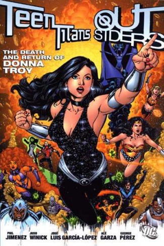 TEEN TITANS OUTSIDERS THE DEATH AND RETURN OF DONNA TROY GRAPHIC NOVEL
