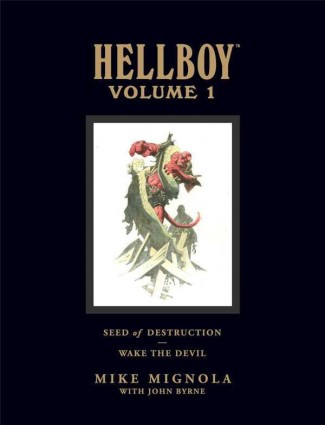 HELLBOY LIBRARY EDITION VOLUME 1 SEED OF DESTRUCTION AND WAKE THE DEVIL HARDCOVER