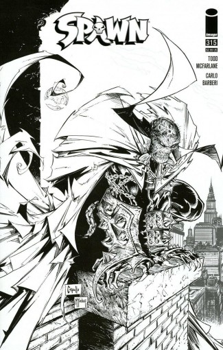 SPAWN #315 COVER E CAPULLO AND MCFARLANE BLACK & WHITE