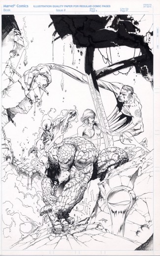 GABRIELLE DELL'OTTO Original Comic Art - FANTASTIC FOUR SPLASH PAGE