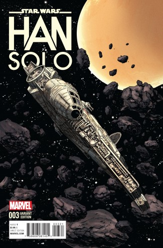 STAR WARS HAN SOLO #3 1 IN 10 MILLENNIUM FALCON INCENTIVE VARIANT COVER