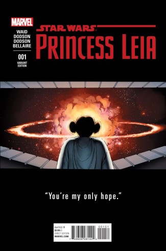 PRINCESS LEIA #1 CASSASY 1 IN 25 TEASER INCENTIVE VARIANT COVER