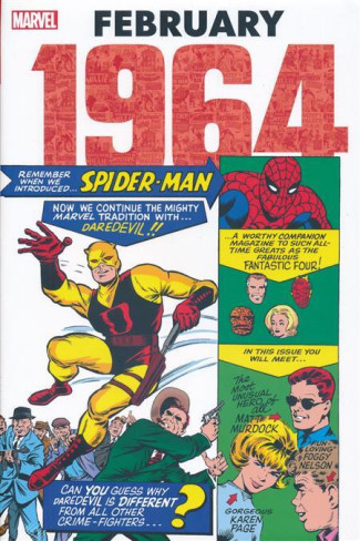MARVEL FEBRUARY 1964 OMNIBUS HARDCOVER DM VARIANT COVER *NOTE Dust Jacket Damage*