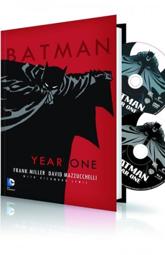 BATMAN YEAR ONE HARDCOVER AND DVD BLU RAY SET