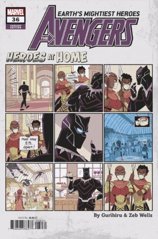 AVENGERS #36 (2018 SERIES) GURIHIRU HEROES AT HOME VARIANT