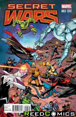 Secret Wars #3 (1 in 25 Mcleod Variant Cover)