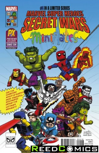 Secret Wars #4 (SDCC 2015 Minimates Variant Cover)
