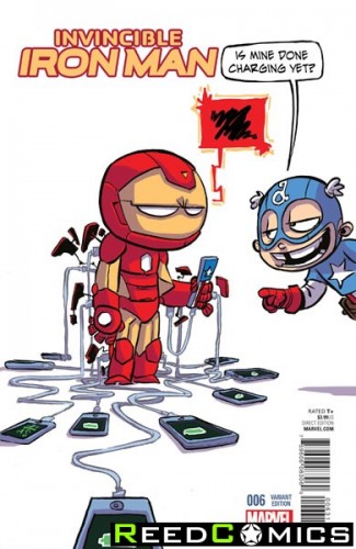 Invincible Iron Man Volume 2 #6 (Skottie Young Baby Variant Cover)