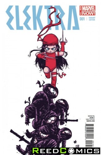 Elektra Volume 3 #1 (Skottie Young Baby Variant Cover)