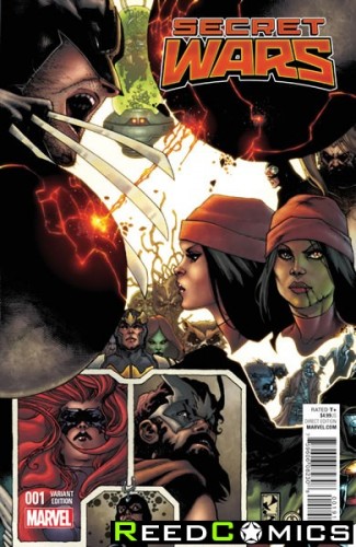 Secret Wars #1 (1 in 20 Bianchi Connecting Variant Cover)