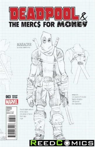 Deadpool Mercs for Money #3 (1 in 20 Hawthorn Design Incentive Variant Cover)