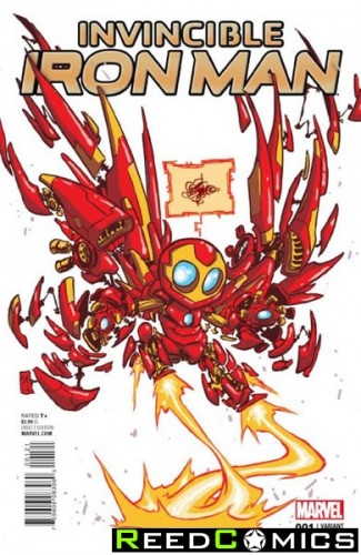 Invincible Iron Man Volume 2 #1 (Skottie Young Baby Variant Cover)