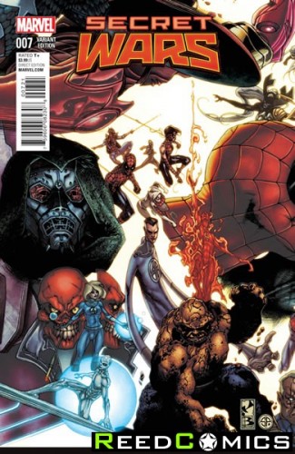 Secret Wars #7 (1 in 20 Bianchi Connecting Incentive Variant Cover)