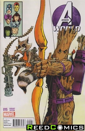 Avengers World #15 (Rocket Raccoon and Groot Variant Cover)