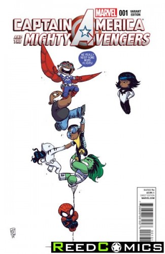 Captain America and the Mighty Avengers #1 (Skottie Young Baby Variant Cover)