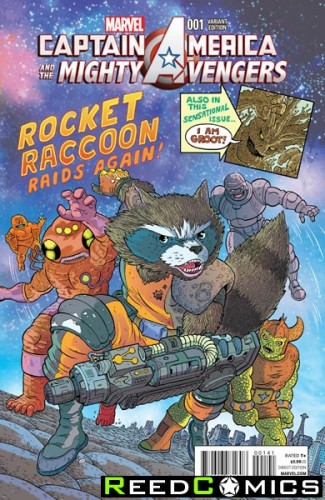 Captain America and the Mighty Avengers #1 (Rocket Raccoon and Groot Variant Cover)