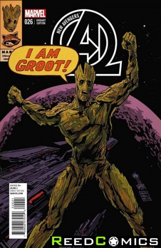New Avengers Volume 3 #26 (Rocket Raccoon and Groot Variant Cover)