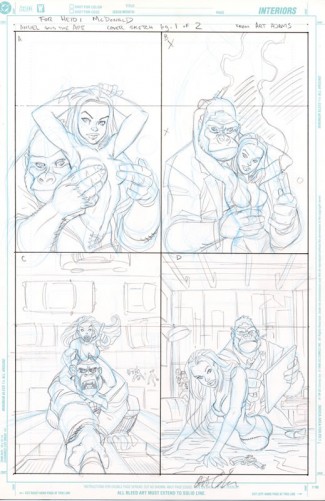 Arthur Adams Original Comic Art - Angel and the Ape Cover Designs