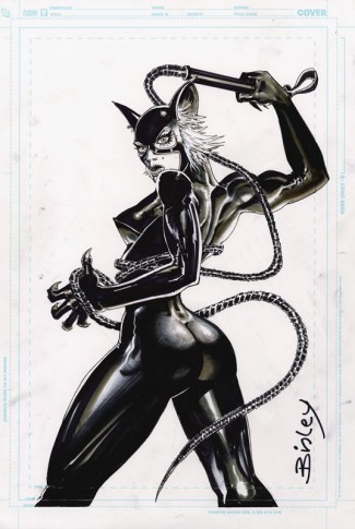 Simon Bisley Comic Art - Large Catwoman Drawing