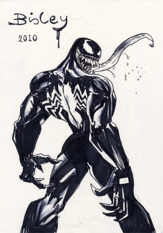 Simon Bisley Comic Art - Large Venom Sketch