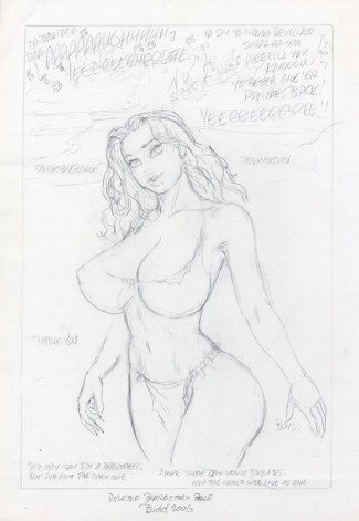 Budd Root Cavewoman Deleted Beatles Story Page Prelim