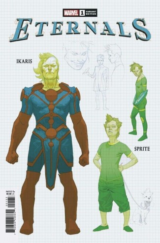 ETERNALS #1 (2021 SERIES) 1 IN 10 RIBIC DESIGN INCENTIVE VARIANT