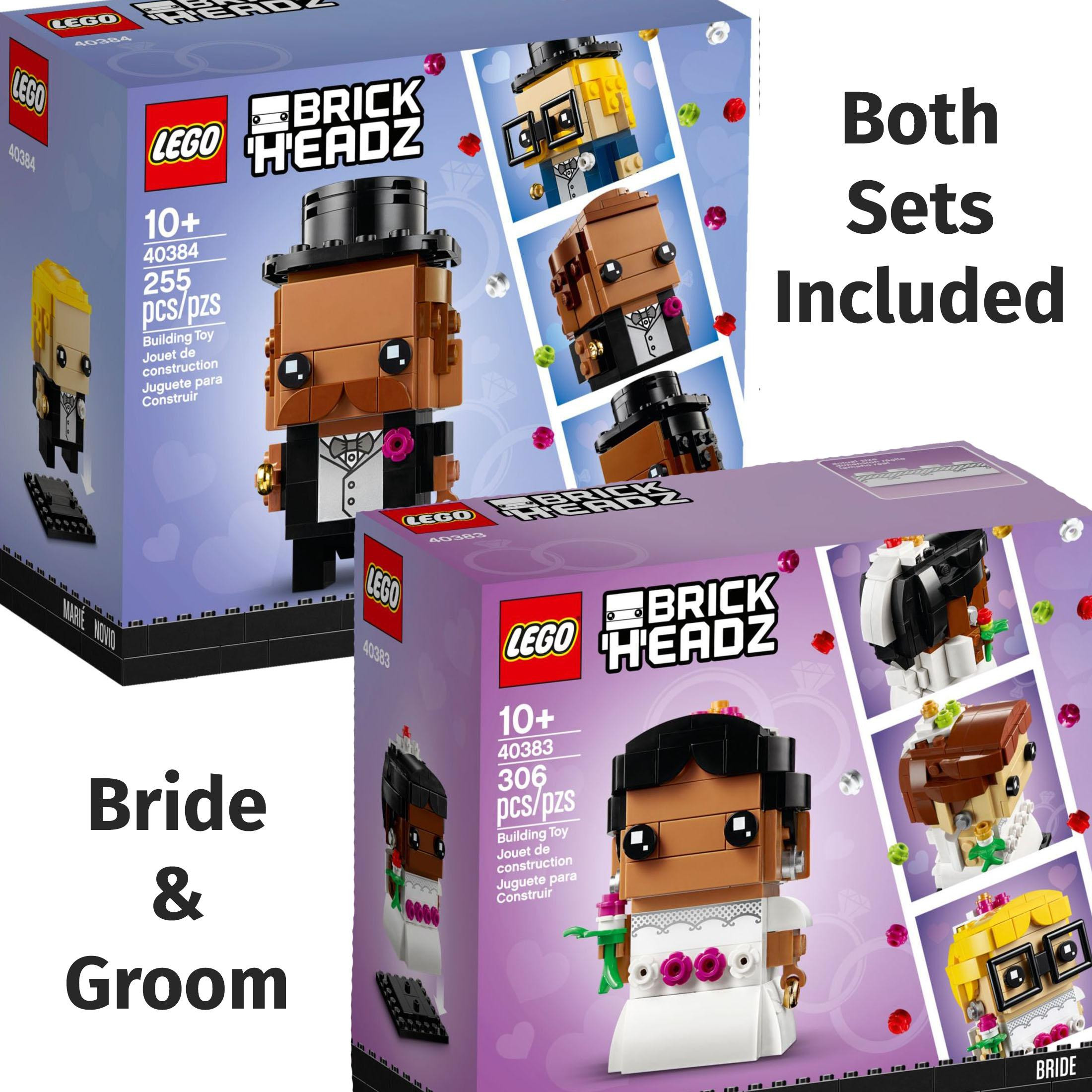 LEGO BRICKHEADZ BRIDE AND GROOM WEDDING SET 40383 40384 Reed Comics
