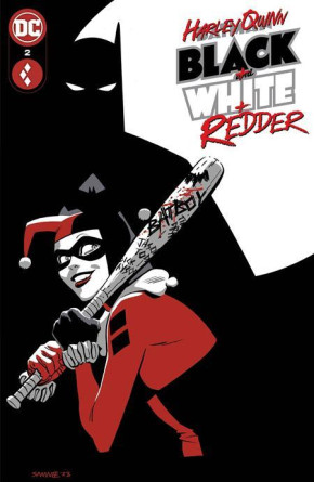 HARLEY QUINN BLACK WHITE REDDER #2