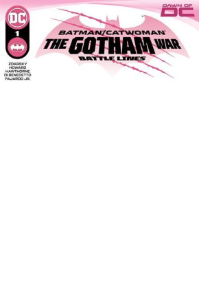 BATMAN CATWOMAN GOTHAM WAR BATTLE LINES #1 BLANK CARD STOCK VARIANT