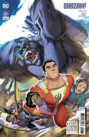 SHAZAM #4 (2023 SERIES) PETE WOODS CONNECTING JUSTICE LEAGUE VS GODZILLA VS KONG CARD STOCK VARIANT