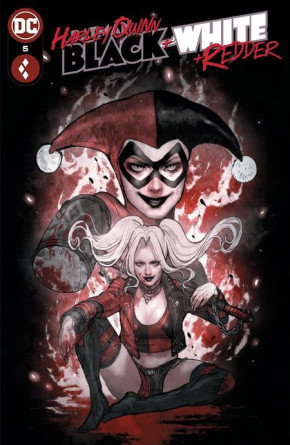 HARLEY QUINN BLACK WHITE REDDER #5