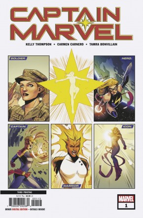 CAPTAIN MARVEL #1 (2019 SERIES) 3RD PRINTING