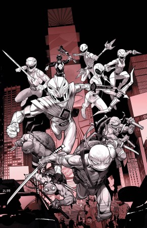 POWER RANGERS TEENAGE MUTANT NINJA TURTLES BLACK AND WHITE HARDCOVER