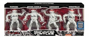 FCBD 2021 TEENAGE MUTAN NINJA TURTLES NINJA ELITE SERIES PX B & W ACTION FIGURE 4 PACK SET