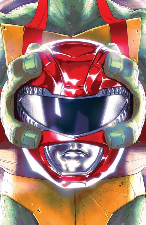 MIGHTY MORPHIN POWER RANGERS TEENAGE MUTANT NINJA TURTLES #1 RAPHAEL COVER