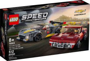 LEGO SPEED CHAMPIONS 76903 CHEVROLET CORVETTE C8.R RACE CAR AND 1969 CHEVROLET CORVETTE