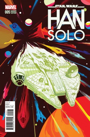 STAR WARS HAN SOLO #5 DEL MUNDO MILLENNIUM FALCON 1 IN 10 INCENTIVE VARIANT COVER