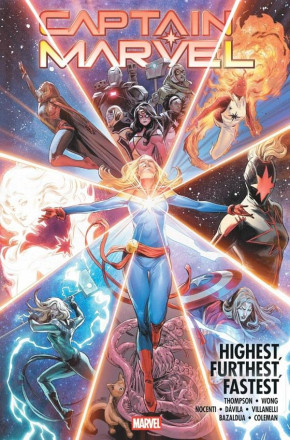 CAPTAIN MARVEL HIGHEST FURTHEST FASTEST OMNIBUS HARDCOVER CARMEN CARNERO COVER