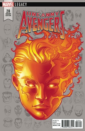 UNCANNY AVENGERS #28 (2015 SERIES) LEGACY MCKONE HEADSHOT 1 IN 10 INCENTIVE VARIANT 