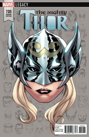 MIGHTY THOR #700 (2015 SERIES) LEGACY MCKONE HEADSHOT 1 IN 10 INCENTIVE VARIANT 