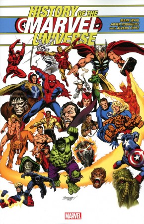 HISTORY OF THE MARVEL UNIVERSE GRAPHIC NOVEL BUSCEMA DM VARIANT COVER